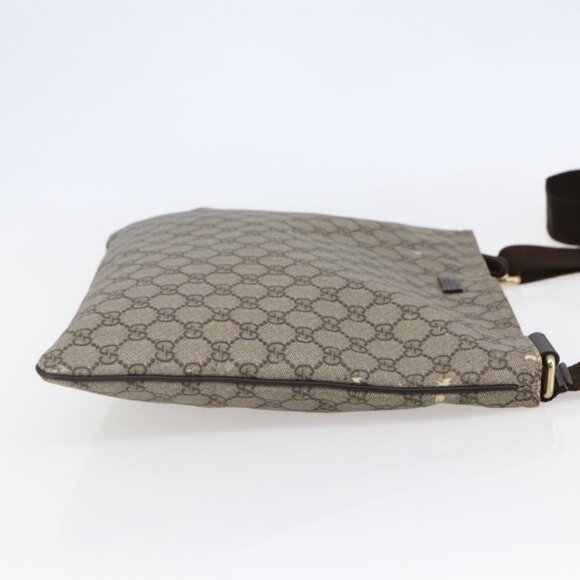 GUCCI GG Supreme Shoulder Bag PVC Beige Gold Auth - Picture 5 of 16